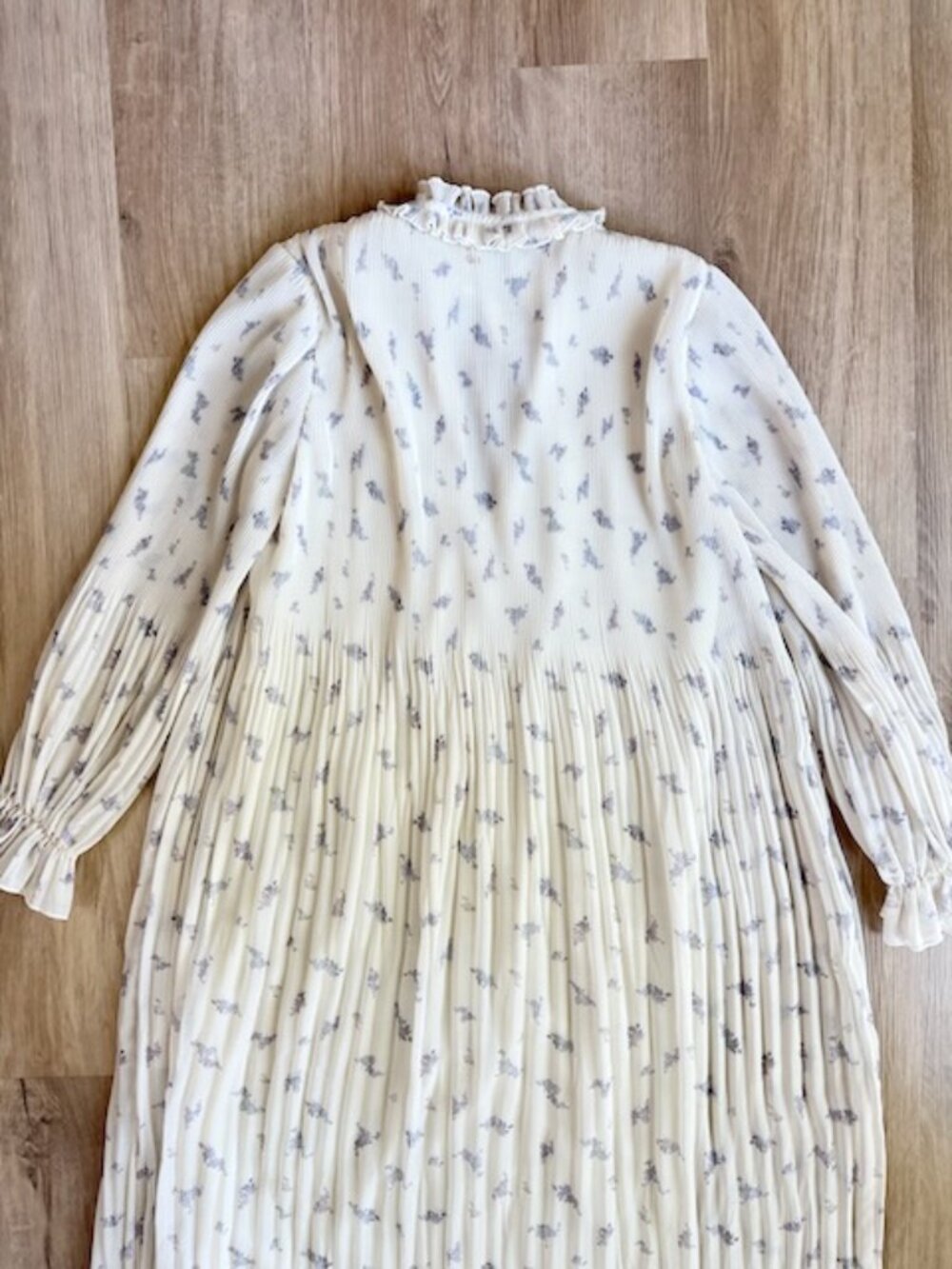 GANNI Cream Floral Georgette Midi Dress Sz 36/US6 - Picture 12 of 12